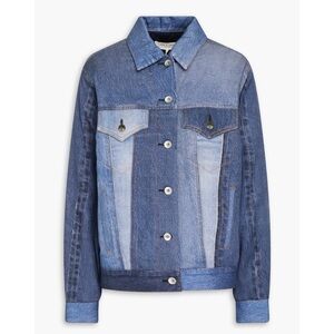 rag & bone Women's Patchwork Liquid Miramar Trucker Jacket